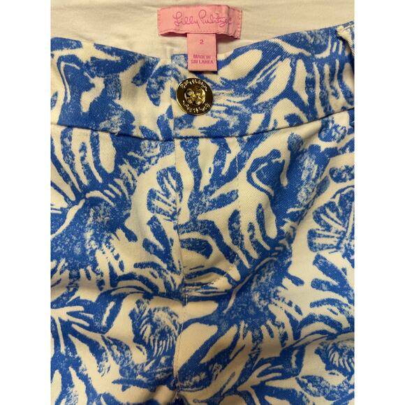 Lilly Pulitzer Sadie Stretch Crop Chino in Resort‎ White On A Roll Size 2 - Picture 9 of 11